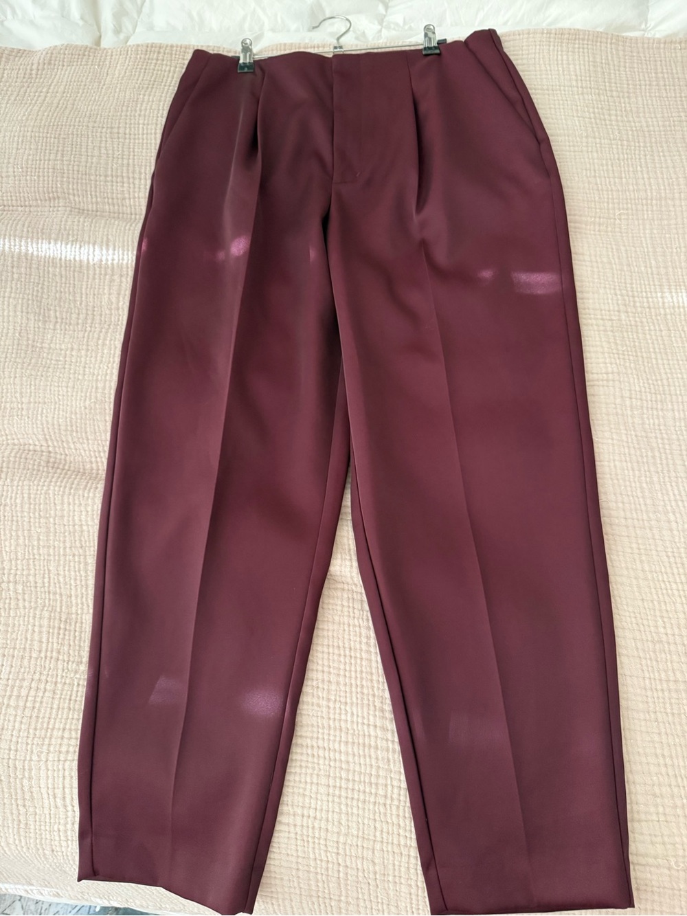 Target Women's Burgundy Pleated Dress Trousers